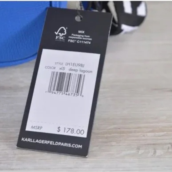 Karl Lagerfeld Paris Maybelle Camera Crossbody Bag Purse with Dust Bag - Picture 7 of 8